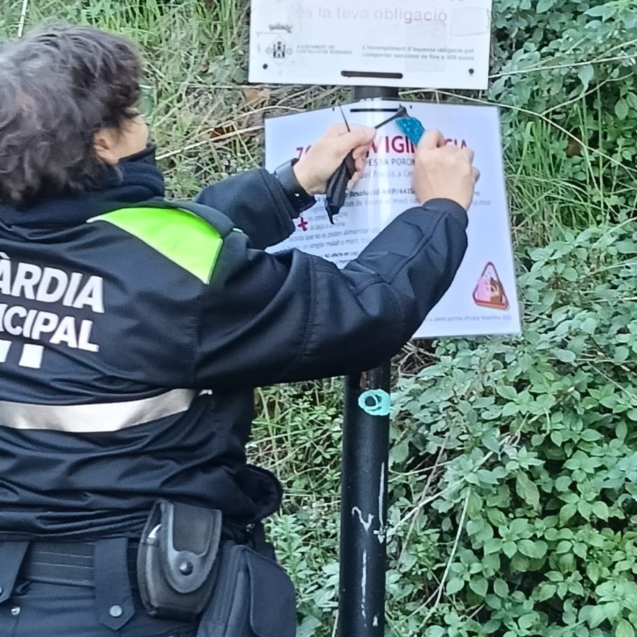 Retolació de camins amb les mesures vigents de contenció de la pesta porcina africana